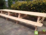 Picknicktafel Maxi natuur 6 meter