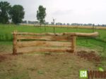 Gedisseld eiken wringhek voorkant