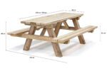 Eiken picknicktafel Bos - Image 6
