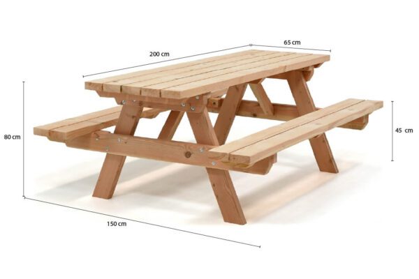 picknicktafel-afmetingen-6 Stevige Picknicktafel ECO - Image 7
