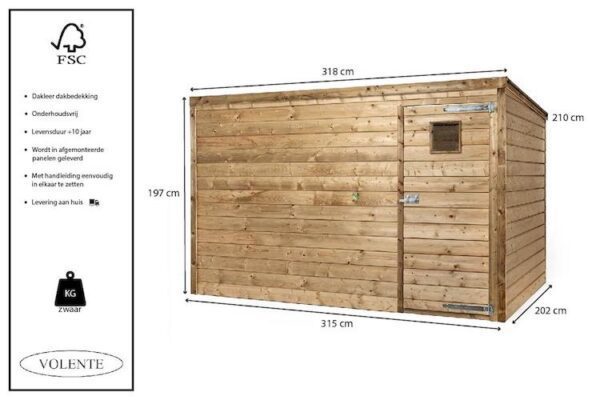 Volente_Houten_Tuinberging_LucasXL_8720094051512_5 Tuinberging Sven - Image 5
